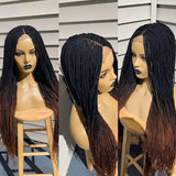 Ready-to-Ship 28" Center Part Box Braids Wig | 13x4 Lace Front | Middle Part | Kanekalon