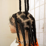 36" Big Knotless Box Braided Full Lace Wig | Cornrow Braiding Wig | Baby Hair | Synthetic Braids | For Women