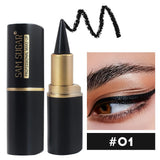 Black Long-Lasting Eyeliner Pen 24-Hour Waterproof Gel Cosmetic Makeup Fast-Dry Lip Liner Highlighter for Smokey Eye Look
