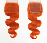 180% Density Red Straight 4x4 Lace Closure | 100% Brazilian Human Hair (Pre-Plucked, Transparent Swiss Lace)