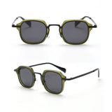 Caterside Punk Retro Polarized Sunglasses Men Mental Fashion Square Sun Glasses Women Outdoor Travel Driving Eyewear UV400