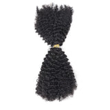 Ombre Honey Blonde Kinky Curly Human Hair Extensions | 50g Peruvian Crochet Bulk Hair (No Weft, Double Drawn)