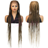36" Heart Box Braids Lace Wig | Full Lace Cornrow Braids | Synthetic Braided Wig for Black Women | Clearance