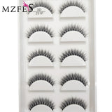 Transparent 3D Mink Eyelashes, Natural Clear False Eye Lashes, Soft Invisible Eyelash, Wispy Makeup Faux Cils, H13 X08, 5 Pairs