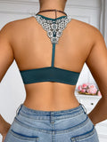 Embroidered Knit Cup Women's Sexy Bras Lace Backless Push-Up Underwire Bra for Women Comfortable Women's Bra