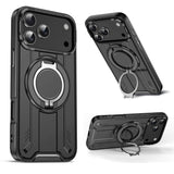 360° Rotate Stand Magnetic Phone Case for IPhone 17 Air 16e 16 15 14 13 12 11 Pro Max Plus Magsafe Wireless Charge Armor Cover