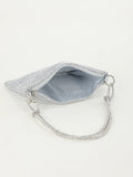 Shiny Rhinestone Woman Handbags | Underarm Crescent Evening Bag for Weddings, Parties & Gatherings (Sparkling Half Moon Purse)