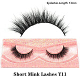 FOXESJI Real Mink Fluffy Short Eye Lashes Extension Wispy Soft Natural Short False Eyelashes Daily wear Full Strip Lashes Makeup