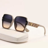 Fashion Square Frame Sunglasses for Women Luxury UV Protection Large Frame All-Match DS-8052-1