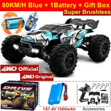 4WD Remote Control Car Off Road 4x4 RC High Speed Buggy Truck Super Brushless 50 or 80KM/H Fast Drift Racing Toy Kids Adults