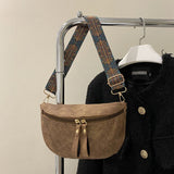 Stylish Hobo Solid Color Satchel | Luxury Designer Chest Bag & Women's PU Leather Waist Bags (Wide Strap Fashion Fanny Shoulder Pack)