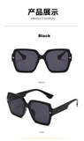 Fashion Square Frame Sunglasses for Women Luxury UV Protection Large Frame All-Match DS-8052-1
