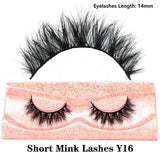 FOXESJI Real Mink Fluffy Short Eye Lashes Extension Wispy Soft Natural Short False Eyelashes Daily wear Full Strip Lashes Makeup