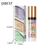 Qibest Three Color Press Release Cream Concealer Isolate Makeup Facial Base Brightening Cream Liquid Concealer Face Primer