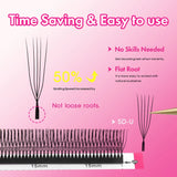 MASSCAKU U-shaped 3D 4D 5D Eyelash Extensions C D Curl U Shaped W Bloom Premade Fans Volume Lashes Natural Mink False Eyelashes