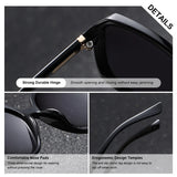 BARCUR Women’s Gradient Butterfly Frame Polarized Fashionable Sunglasses – Trendy Elegant Large PC Elliptical Design with UV400 Protection for Summer Travel Beach Shopping & Summer Style – White Gift Box Included