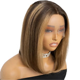 Ginger Short Bob Wig | Straight Human Hair T-Part Lace Front