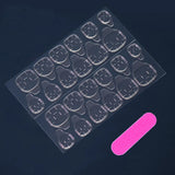 24 fake nails, fashionable wearable nails, ladies press nails, including 1 nail glue and 1 nail file