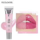 1 PC Shiny Water Lip Oil Lip Gloss Liquid Lipstick Jelly Tube Lip Glaze Moisturizing Shiny Intense Color Lips Beauty Makeup