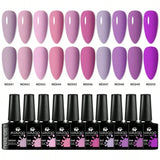 10pc Nail Gel Polish Set HEMA FREE All-Season Nails DIY Nail Art UV/LED Painting Vernis Manicure Kit Long Lasting Hybrid Gel