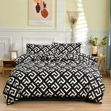 Black and White Bedding Set for Double Bed sabanas cama matrimonial Queen/King Comforter Sets Single Duvet Cover with Pillowcase