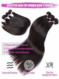 12-42 Inch Bone Straight Human Hair Bundles Brazilian Human Hair Weave Human Hair Long Remy Hair Extension Natural Black