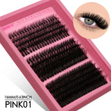 GROINNEYA Fluffy Thick DIY Eyelashes Cluster D/DD Curl Wispy Individual lashes Mix Eyelash Extensions False Eyelashes Extension