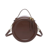 Round Crossbody Bags for Women | High Quality PU Leather Designer Shoulder Bag & Female Clutch Purse (Solid, Soft)