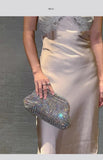 Luxury Glitter Cloud Bag Women's Handbag | Crystal Shiny Rhinestones Diamond Evening Bag (Wedding Party Clutch Purse Shoulder Bag)