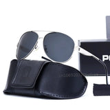 Polarized Pilot Sunglasses for Men Original Italian Luxury Brand Sunglasses Fashion UV Resistant Driving Business Policer Shades