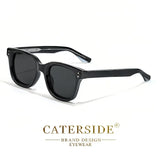 CATERSIDE Retro Square Sunglasses Men Large Frame Design Core Insert Temple Women's Sun Glasses High-Quality Travel Party UV400