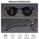 BARCUR Retro Polarized Fashionable Women’s Sunglasses – Elegant Black Circular Metal Frame UV400 Protection Stylish Travel Eyewear with Personalized Gift Packaging for Summer Days Girls and Women