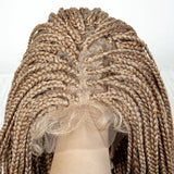 36" Water Wave Braided Wig | Lace Front | Baby Hair | Long Braids