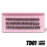 GROINNEYA Lashes Clusters Cat Eyelashes Wispy Individual Lashes Extensions Volume Fluffy Clusters Lashes DIY Eyelashes Makeup