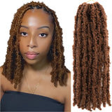 Butterfly Faux Locs Crochet Hair | 12/14" Distressed Goddess Locs | Pre-Looped | 12 Strands/Pack