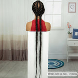 48" Super Long Cornrow Knotless Braids Wig | Full Lace Frontal