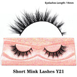 FOXESJI Real Mink Fluffy Short Eye Lashes Extension Wispy Soft Natural Short False Eyelashes Daily wear Full Strip Lashes Makeup