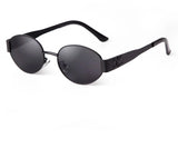 Retro Metal Frame Oval Sunglasses