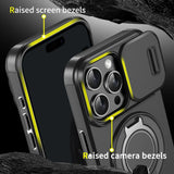 For Magsafe Magnetic Ring Holder Fold Bracket Phone Case For iPhone 17 Air 16 15 14 Plus 13 12 11 Pro Max 16E Slide Camera Cover