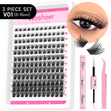 WOSHEER Lash Clusters Kit Lash Spikes Eyelash Clusters Volume Individual Lashes DIY Spiky Lash Extension Manga Clusters Eyelash