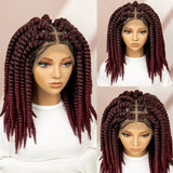 Twisted Braided Bob Wig | Full Lace Cap | Kanekalon Fibre