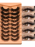 Cat Eyelashes Fluffy 3D Mink Eyelashes Natural Look False Lashes for Daily Party Wedding Lightweigh Reusable Makeup