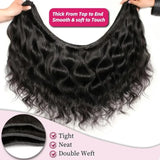 42 Inch Body Wave Human Hair Bundles Natural Black Brazilian Virgin Hair Weave 12A Unprocessed Real Human Hair Extensions Full T