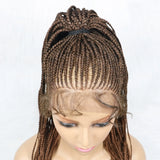 Kima Cornrow & Bantu Knot Braided Wig | Stitch Braids | Full Lace | Heat-Resistant Synthetic Hair