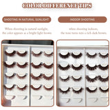 RED SIREN Brown Fluffy Mink Lashes 2026 New Design Luxurious Soft Natural Strip Lashes Cosplay Mink False Eyelashes Supplies