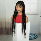 32" Natural Cornrow Knotless Braids Wig | Full Lace | Baby Hair