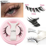 Hot 1 Pair Magnetic Eyelashes Handmade Fluffy Faux Mink Lashes Reusable Natural False Eyelashes and Magnetic Tweezers Set Makeup
