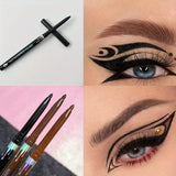 Waterproof Black Brown Eyeliner Gel Pencil Ultra-fine Matte Smooth Quick Dry Non-Smudge Easy Wear Eyeliner Pen Makeup for Eyes