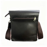 Leisure Business PU Leather Single Shoulder Bag For Men Polo Vertical Satchel - Five Pocket Layout