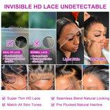 Brazilian Remy Human Hair Lace Front Wig Natural Black Body Wave 13x4 HD Transparent Lace Frontal Pre Plucked For Women